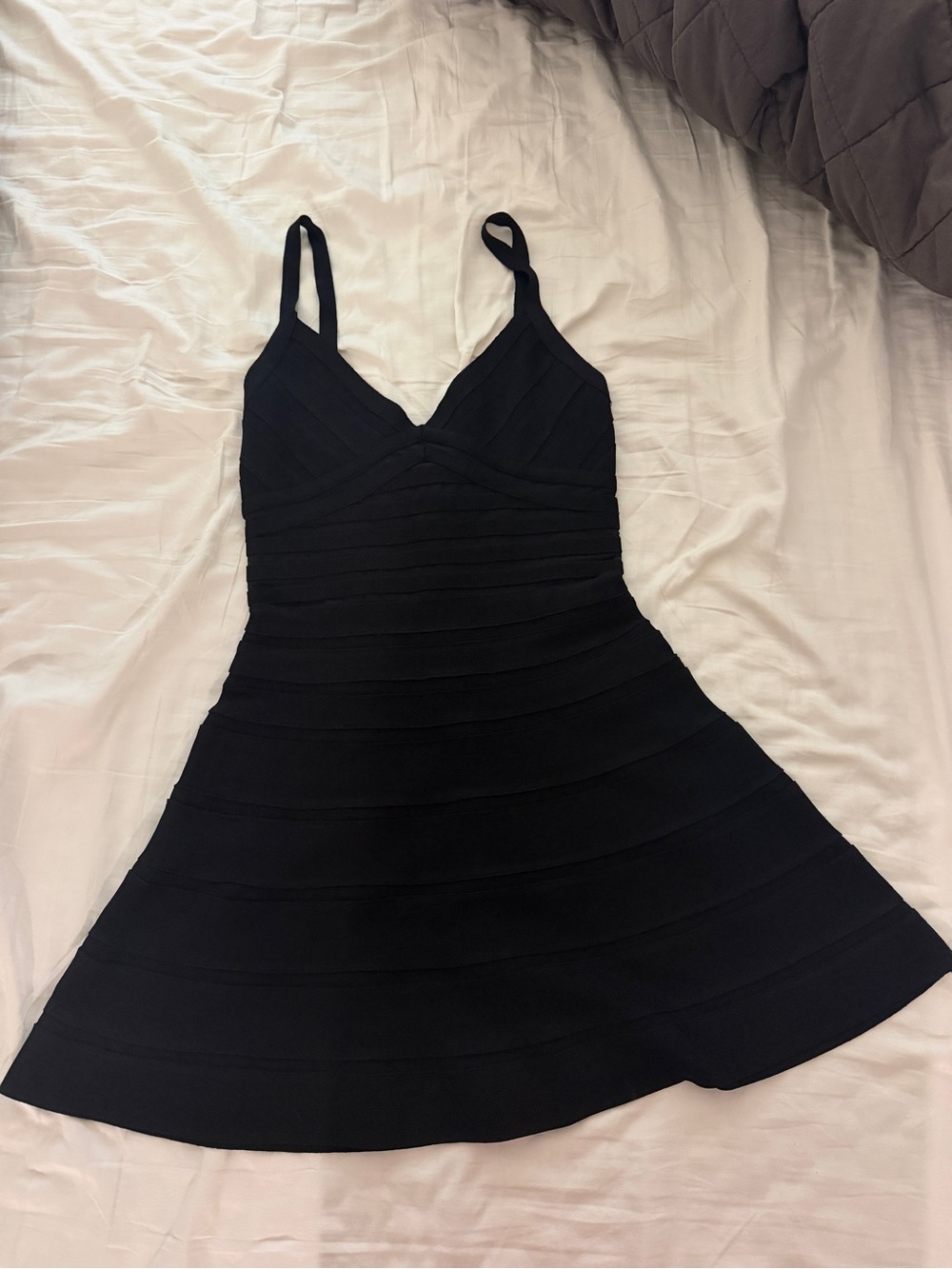 bebe Black Bandage Fit-and-Flare Mini Dress